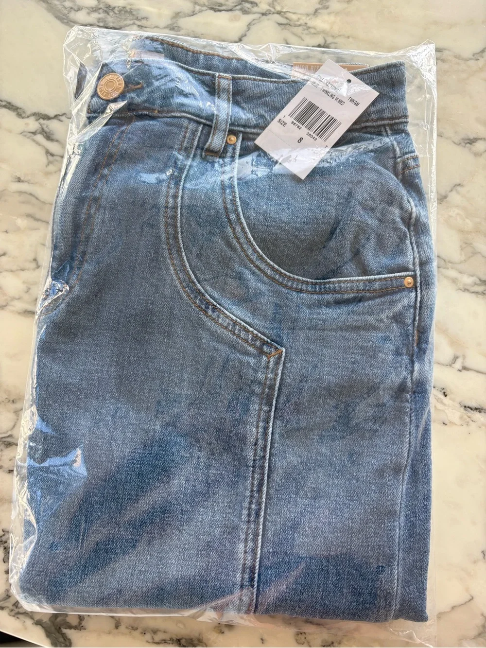 NWT KUT Mandy Bermuda denim long shorts sz 8